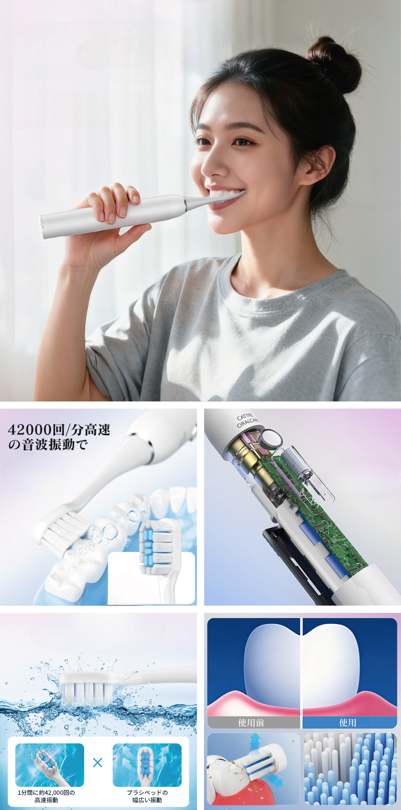 リニア音波電動歯ブラシ CTL-650 | カトレ株式会社